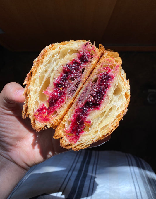 Twice baked pain au chocolat